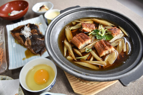 夕食│うなぎの柳川風鍋